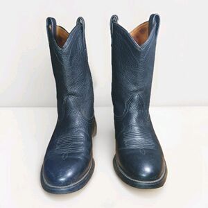 Ariat Women's Heritage Roper Black Leather Western Cowboy Boots Size 7.5 B